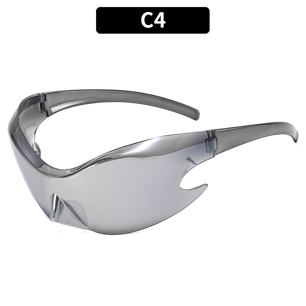 Gafas de sol de PC de montar divertidas y2k de una pieza